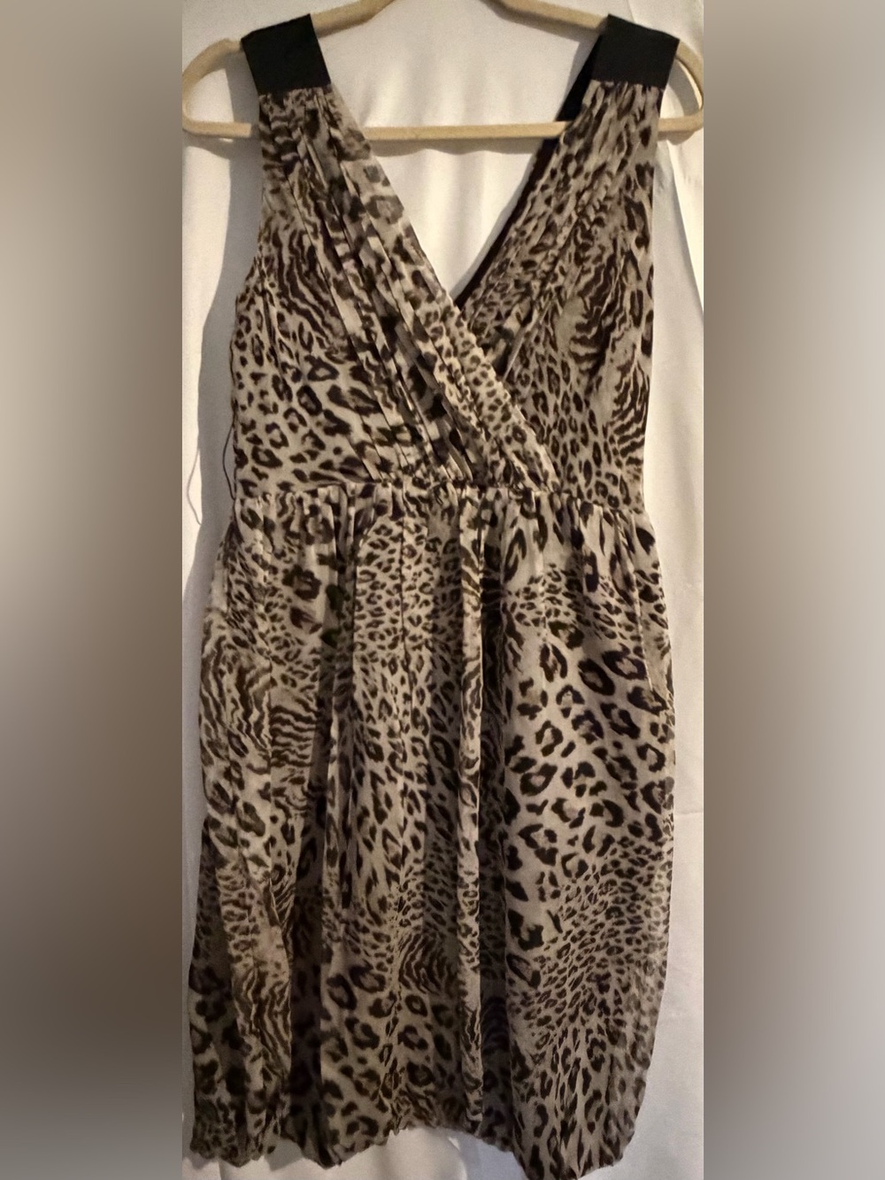 Robert Rodriguez Beige and Brown Leopard Print Midi Dress NWT